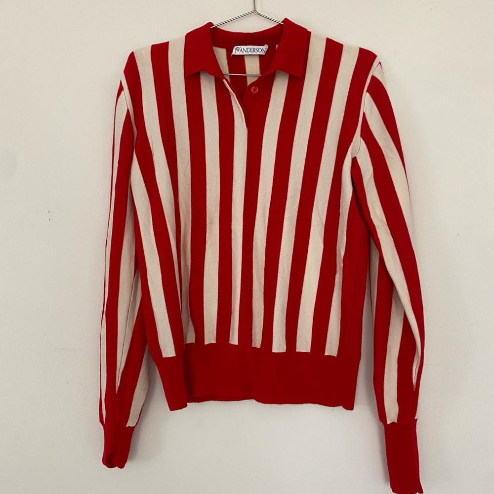 Red striped jw Anderson wool sweater